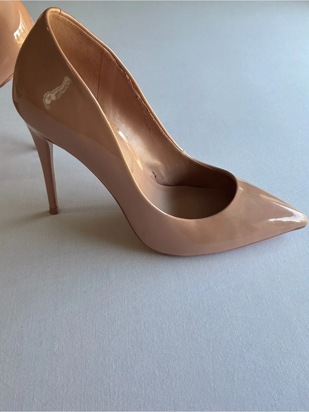 ALDO Stessy Nude Patent Pointed Toe Stiletto Pumps - Size 6